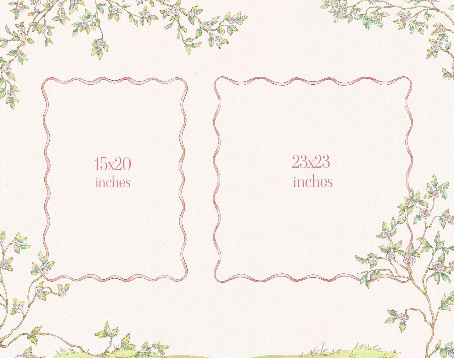 Sunny Forest ribbon borders samples and forest floor