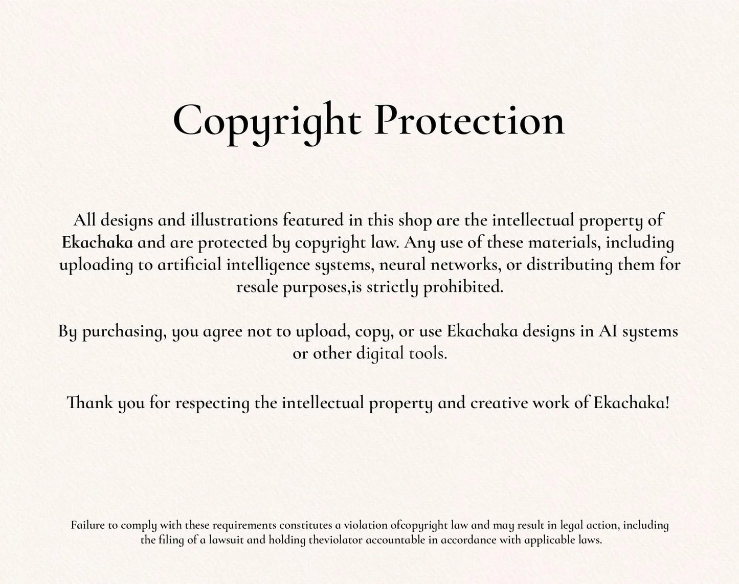 Vintage Garden copyright protection message