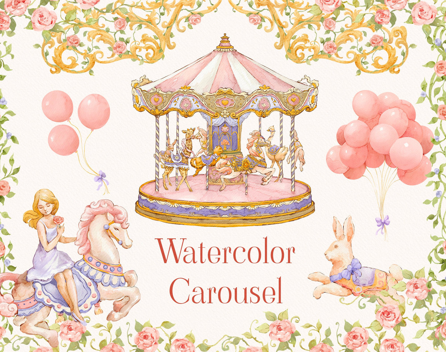 Watercolor Carousel