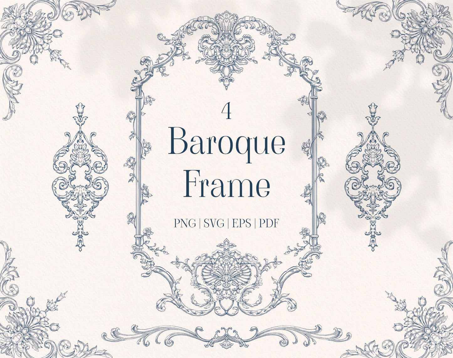 Baroque Frame Blue