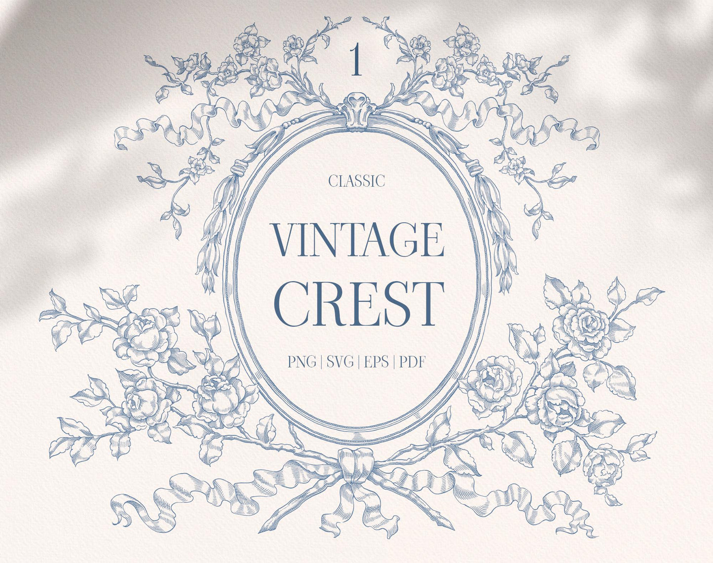 Vintage Crest Blue