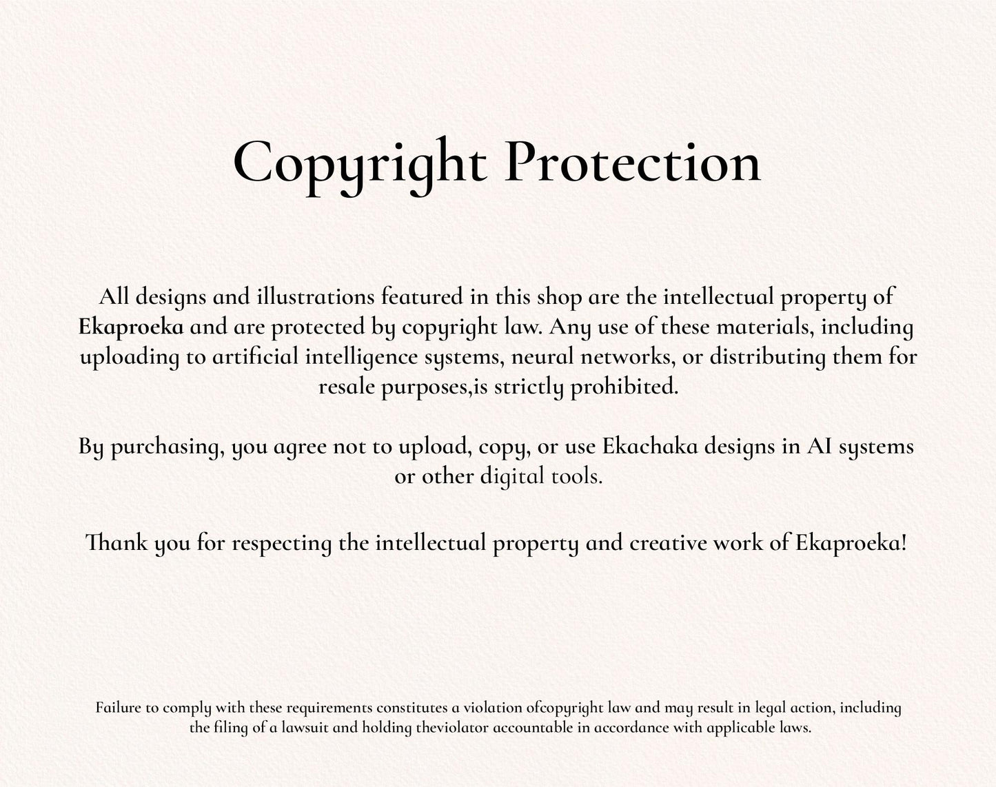 Copyright protection notice on a plain light background.