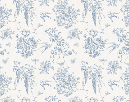 Seamless floral pattern — Autumn Flower Blue