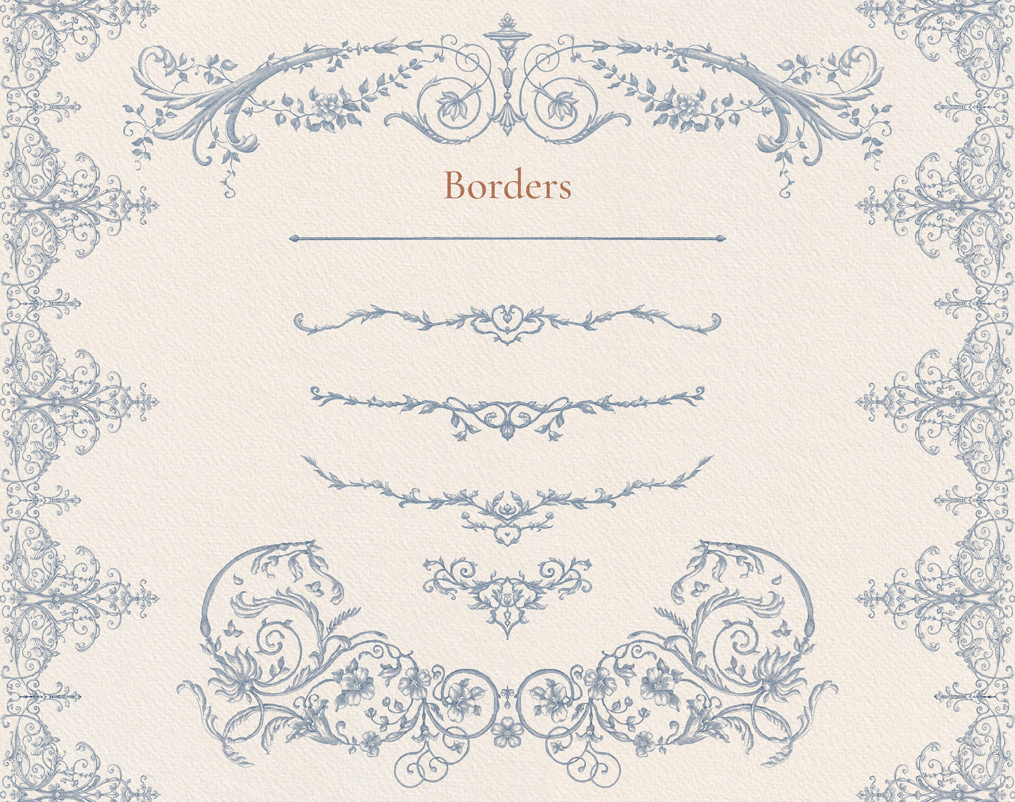 Floral Aesthetics borders samples 