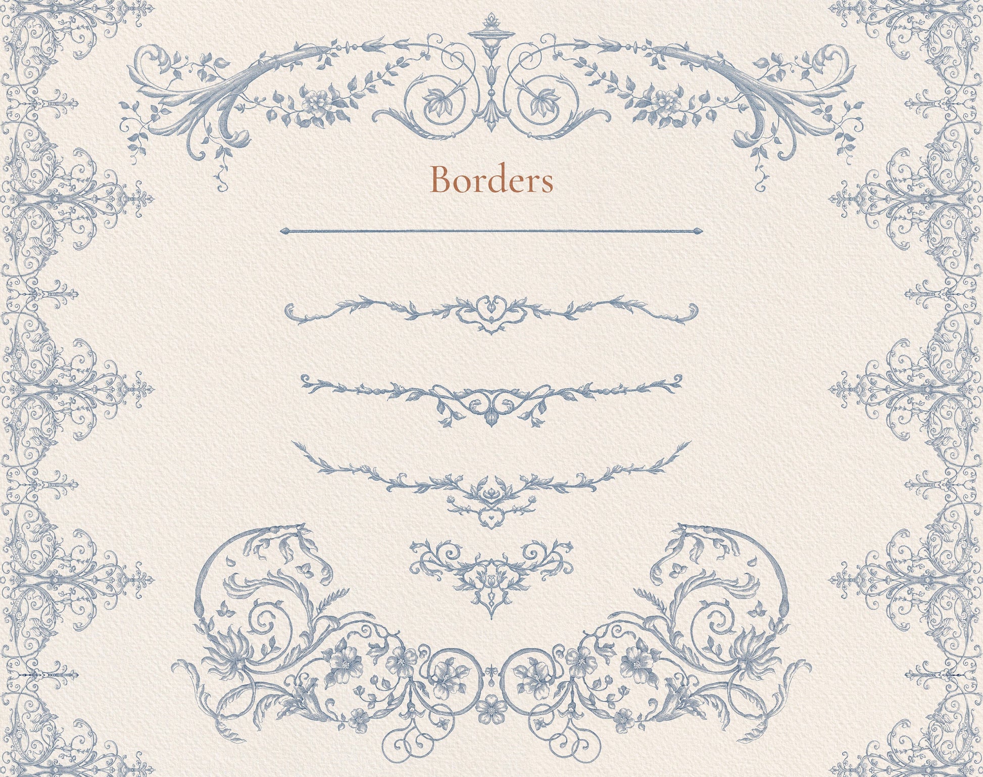 Floral Aesthetics borders samples 
