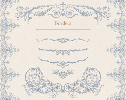 Floral Aesthetics borders samples 