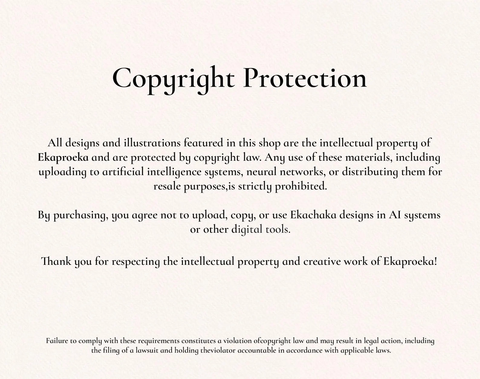 Copyright Protection Text