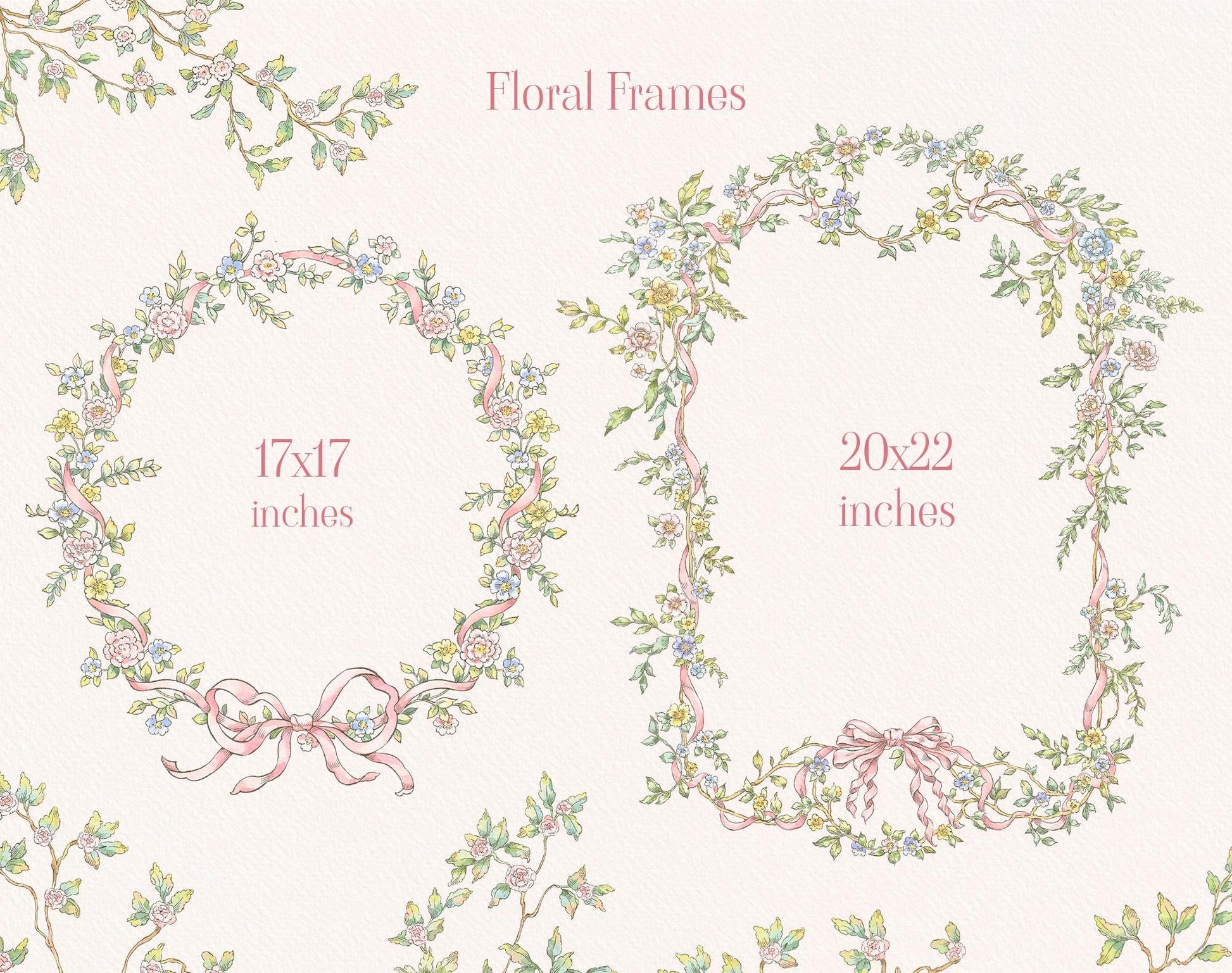 Woodland wreath and frame samples from Sunny Forest Collection