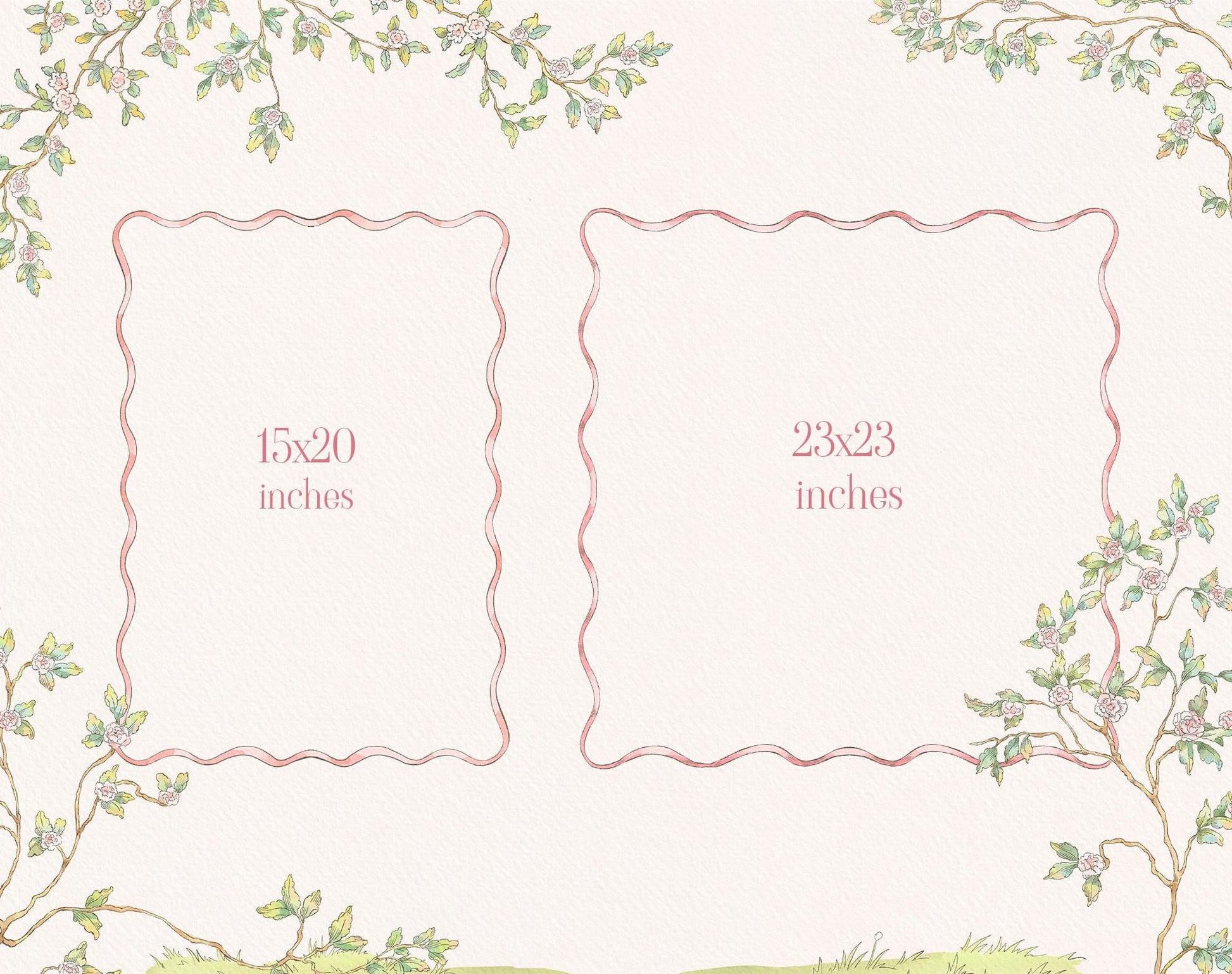 Sunny Forest ribbon borders samples and forest floor