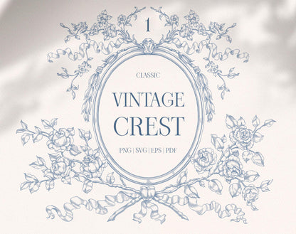 Vintage Crest Blue