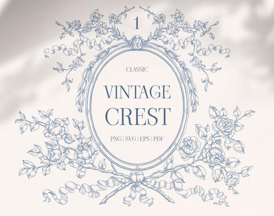 Vintage Crest Blue