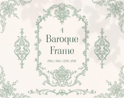 Baroque Frame Green