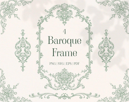 Baroque Frame Green
