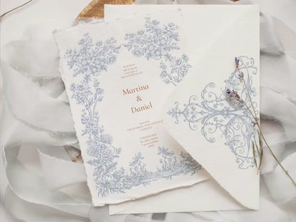 Video: browse all 19 Floral Aesthetics Blue clip-art elements in action