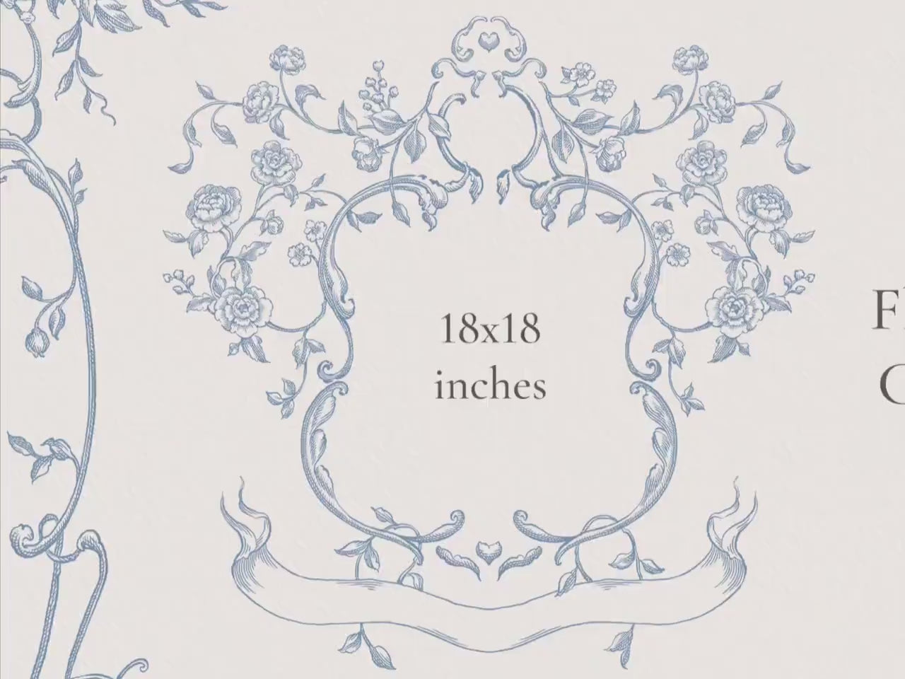 Video: see all 20 Floria Blue vintage frame clip-art elements in action