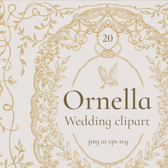 Video: browse all 20 Ornella Gold clip-art elements in action
